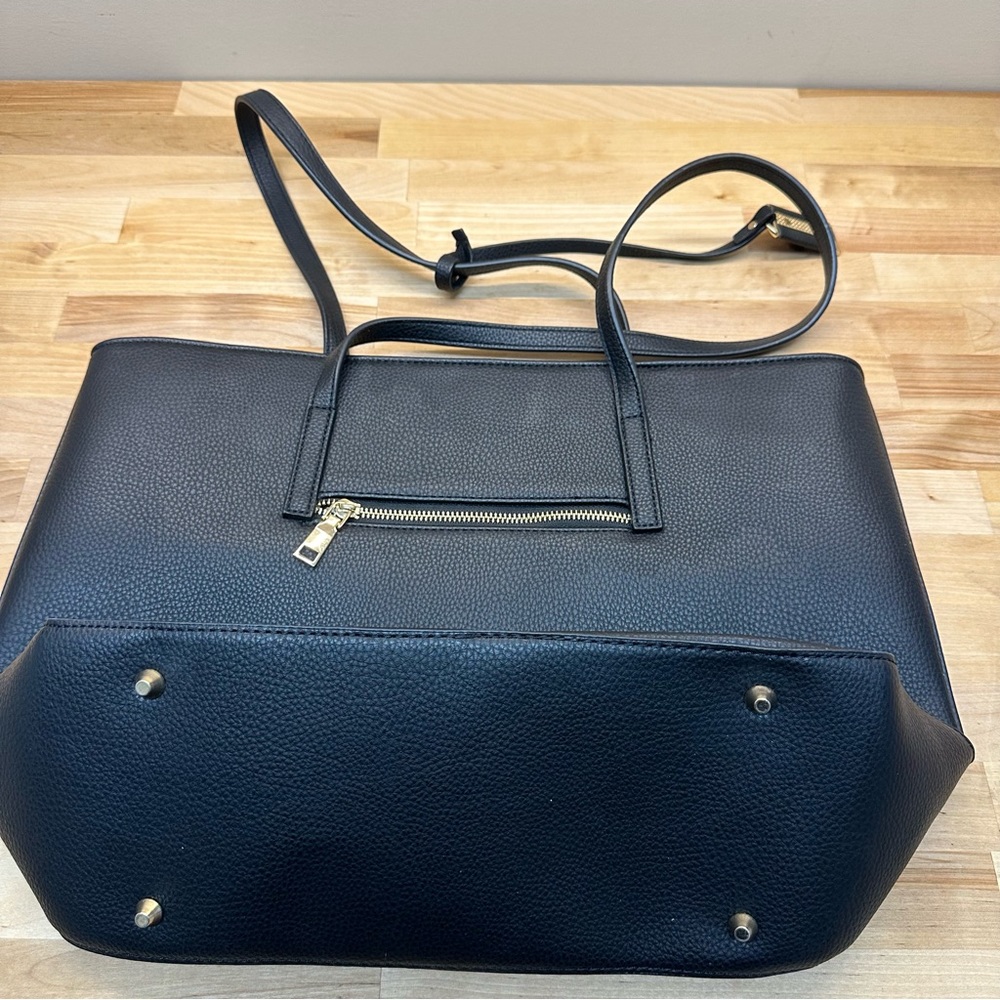 Miztique Black Tote with Gold Hardware